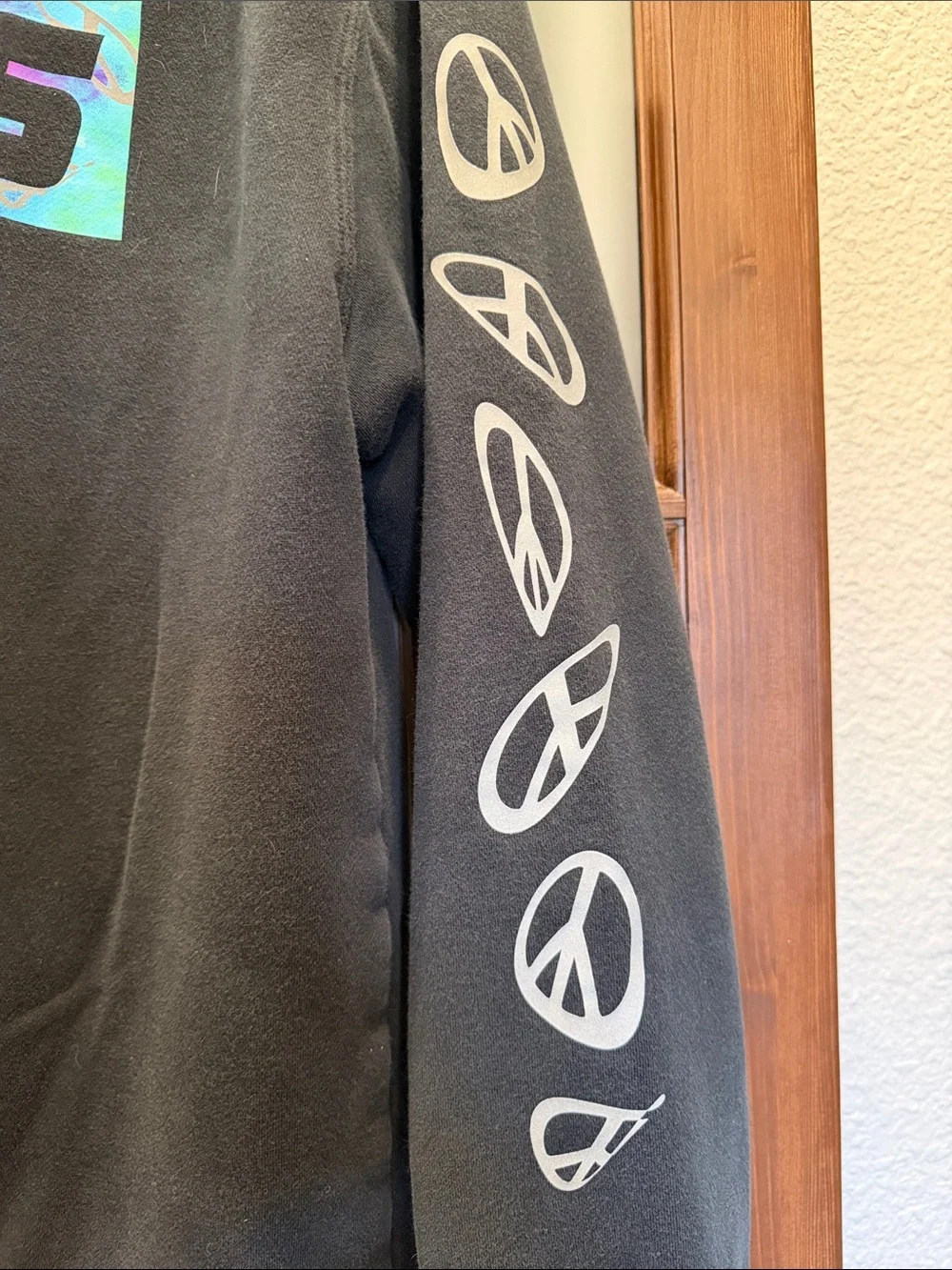 Converse Black Crewneck Hoodie with Colorful CONS Logo